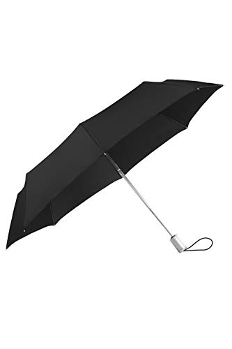 SAMSONITE Alu Drop S - Safe 3 sekcje Auto Open Close parasol 28,5 cm, czarny