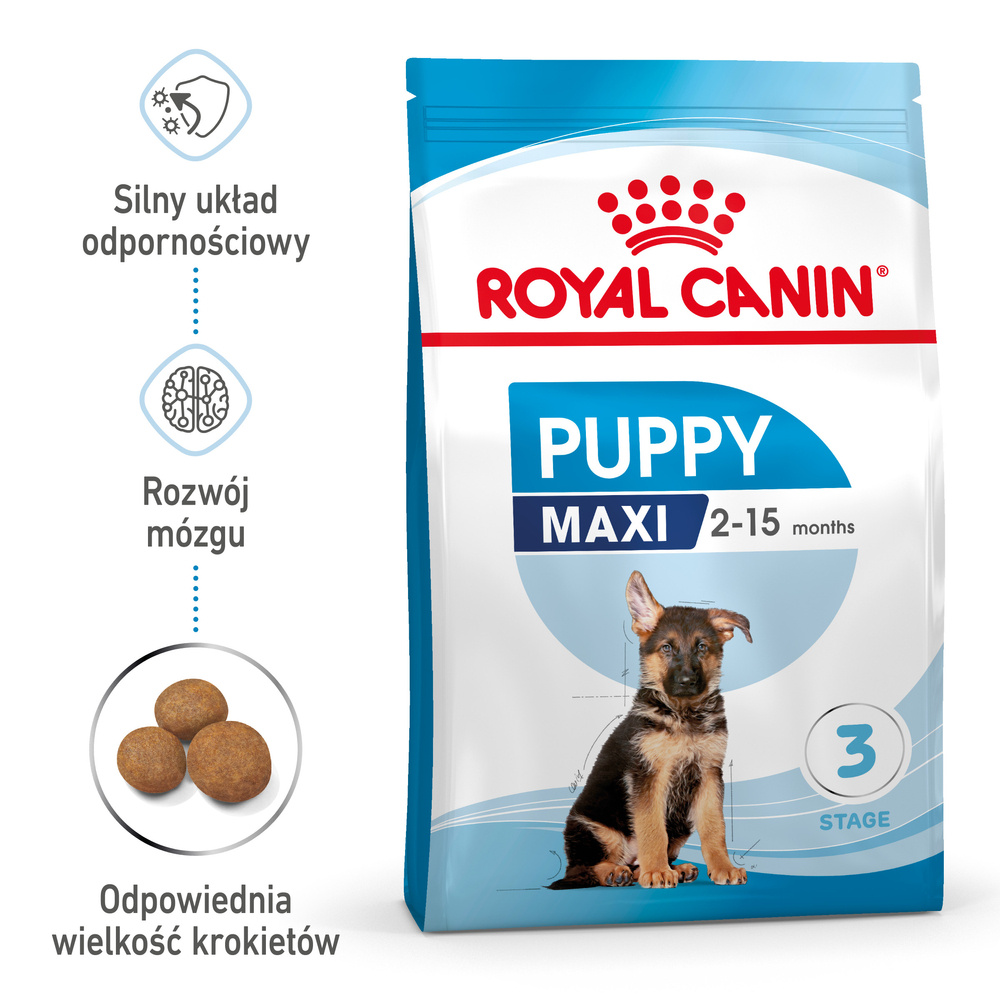 ROYAL CANIN Maxi Puppy 4kg + Advantix - dla psów 25-40kg (4 pipety x 4ml)