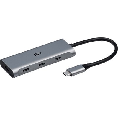 Hub ISY IHU-5600 USB-C - 3x USB-C 3.1 + 1 x USB C PD> TANIEJ Z KODEM 