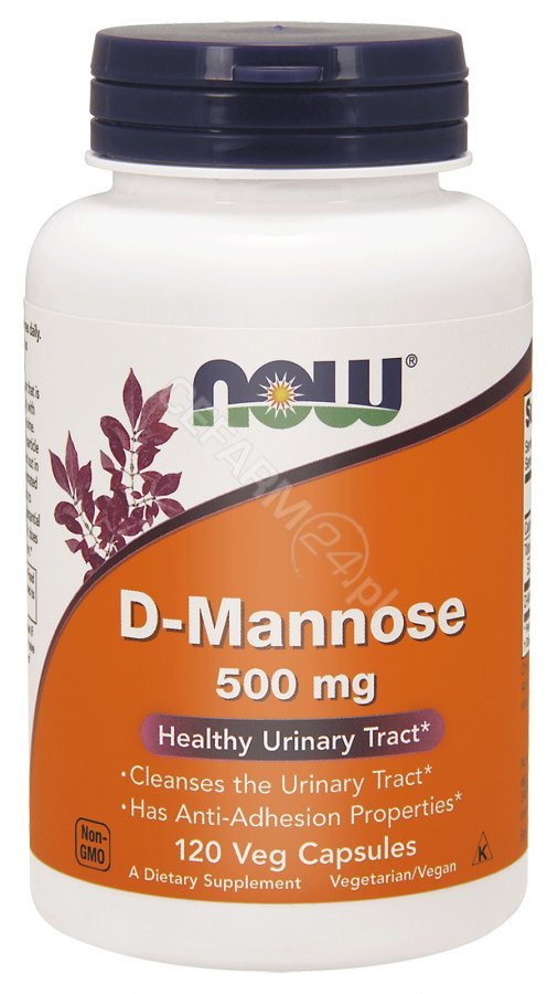 Now Foods FOODS FOODS D-Mannose (D-Mannoza) 500mg 240 kapsułek wegańskich