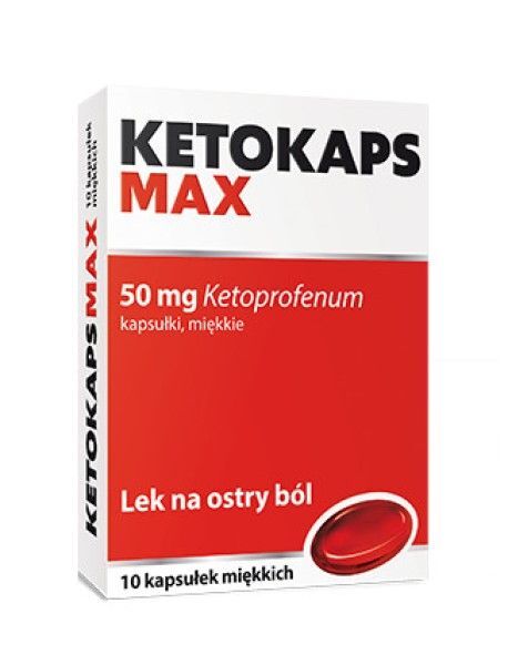 Hasco-Lek PRZEDSIĘBIORSTWO PRODUKCJI FARMACEUTYCZNEJ L Ketokaps Max 50 mg 10 kapsułek 3768721