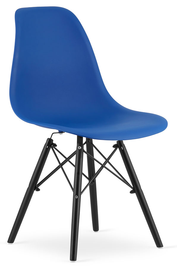 Zestaw niebieskich minimalistycznych krzeseł Naxin 3S