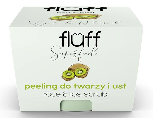 Fluff Fluff Peeling do twarzy i ust kiwi 80g