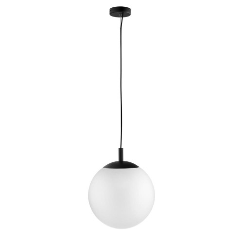 Kaspa Okrągły zwis sypialniany ALUR M 10735102 biała lampa wisząca hol