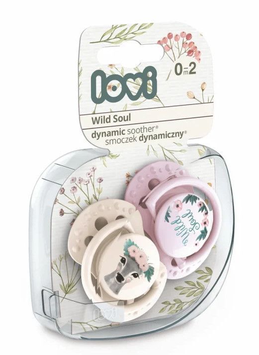 Lovi Lovi Dynamiczny smoczek uspokajający 0-2 m-ce Wild Soul Girl - 2 szt.