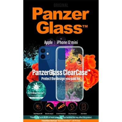 PanzerGlass Obudowa dla telefonów komórkowych ClearCase Antibacterial na Apple iPhone 12 mini 0248 przezroczysty