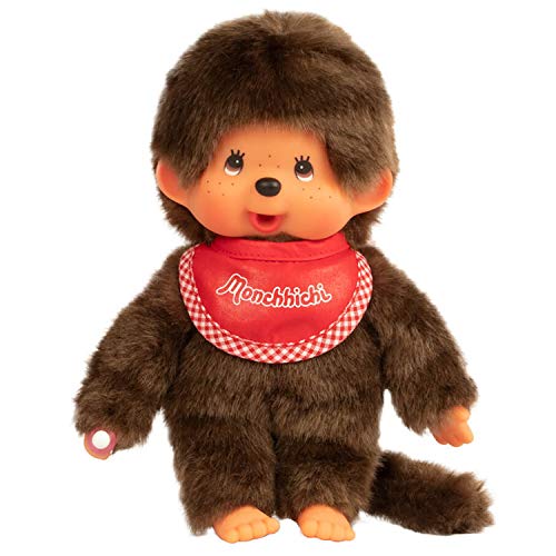 Bandai Monchhichi chłopiec czerwony 20 cm 25501