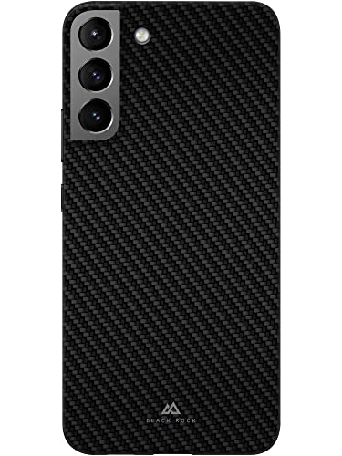 Black Rock - Cienkie etui z włókna węglowego pasuje do Samsung Galaxy S22 Plus 5G I etui na telefon komórkowy, ultra cienkie, z włókna szklanego (Flex Carbon Black)