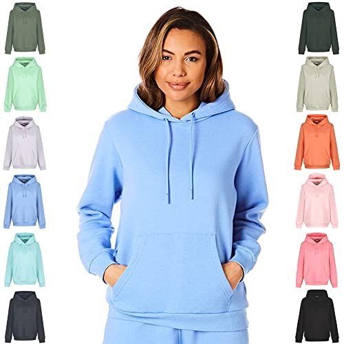 Light & Shade Damska bluza z kapturem Soft Touch damska odzież domowa bluza z kapturem top fioletowa