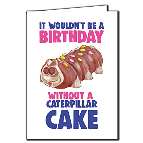 Cheeky Chops 'Happy Birthday' - Cuthbert The Caterpillar' zabawna kartka urodzinowa dla niego dla niej taty mamy brata siostry przyjaciel C519 C519