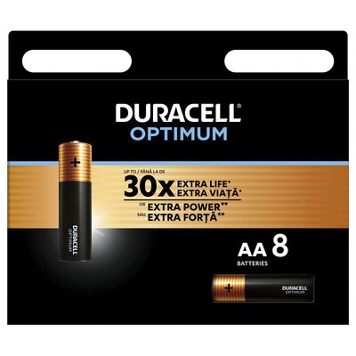 Duracell Baterie AA LR6 Optimum 8 szt.)