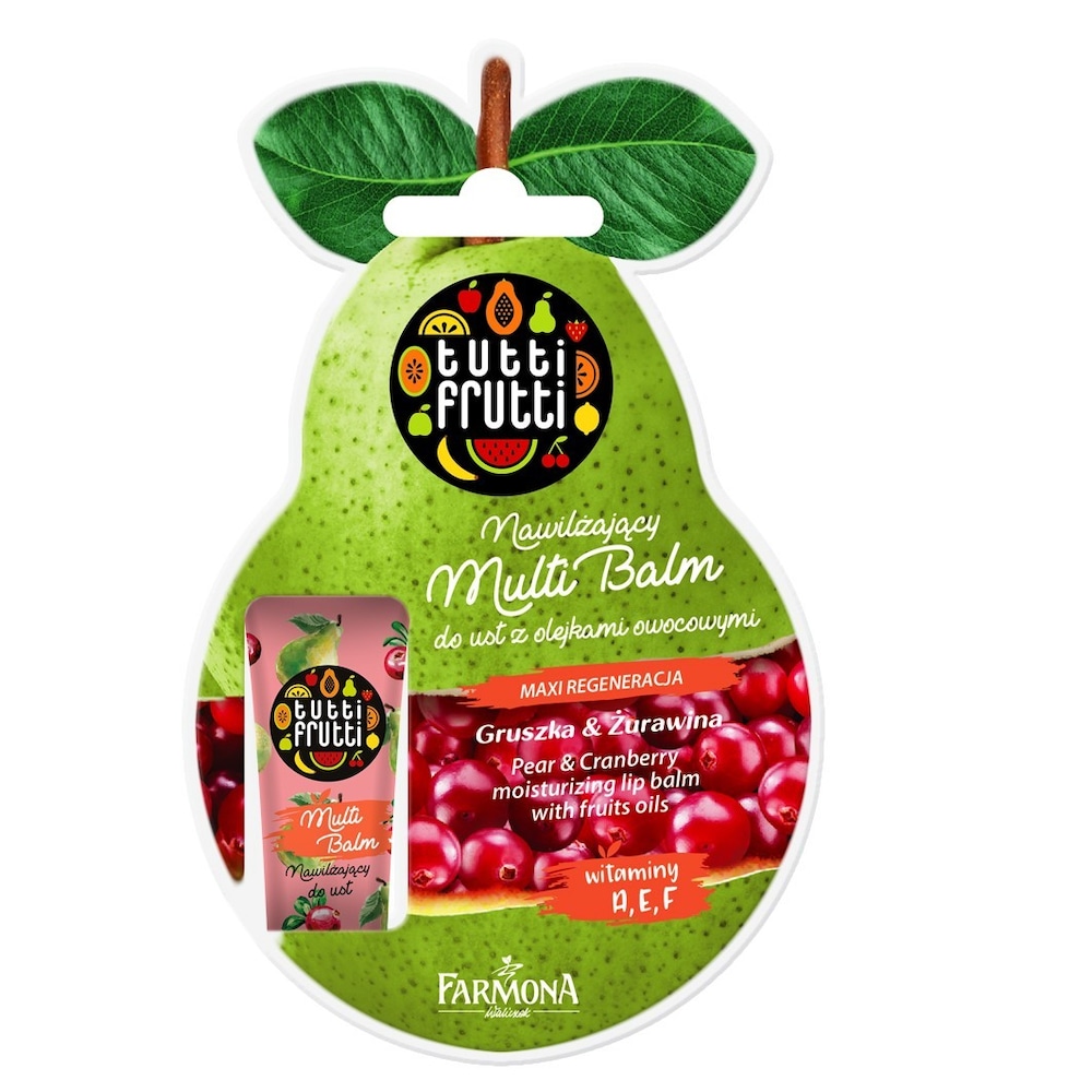 Farmona Farmona Tutti Frutti Balsam do ust nawilżający Gruszka & Żurawina 12ml