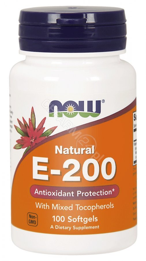 Now Foods Foods Witamina E Naturalna (mieszanka tokoferoli) 200 iu 100 kapsułek