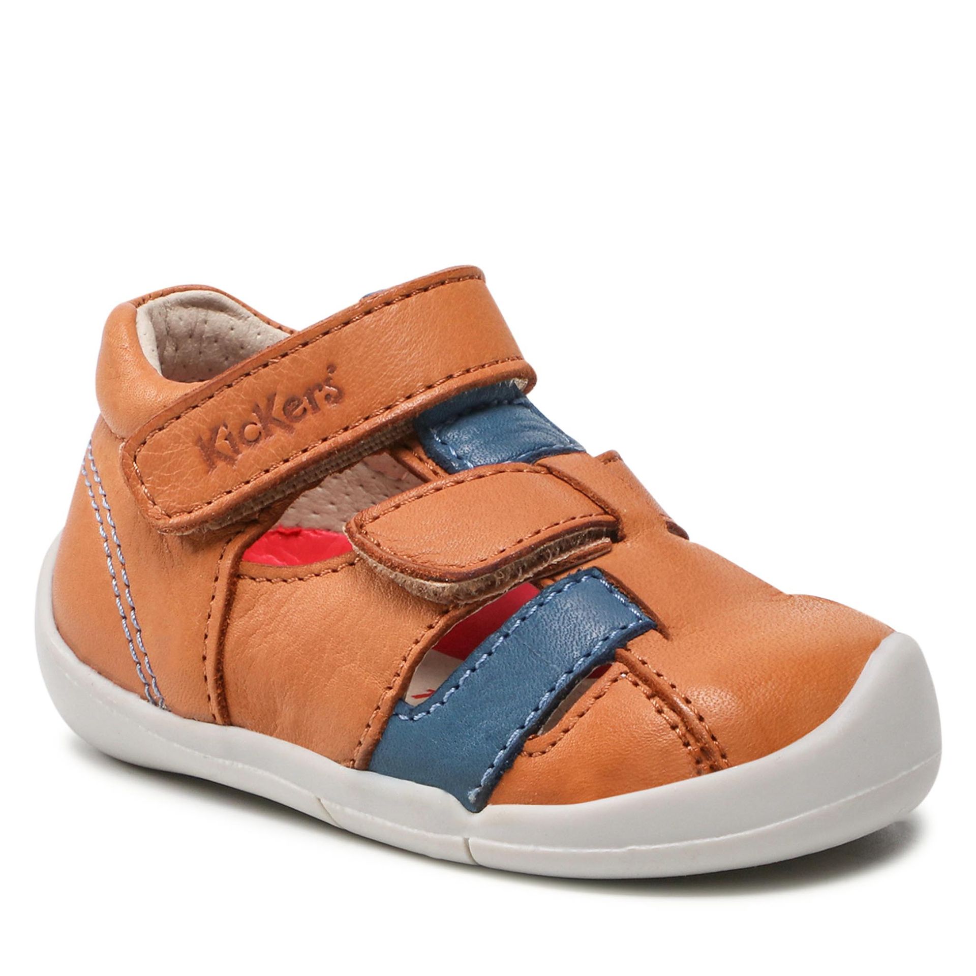 Kickers Sandały Wasabou 858390-10 Camel Bleu 116