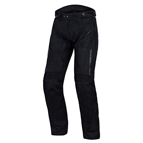 REBELHORN Hiker III tekstylne spodnie motocyklowe dla mężczyzn, membranowe ochraniacze na kolana, antypoślizgowe panele odblaskowe elementy 4 kanały wentylacyjne, 2 kieszenie