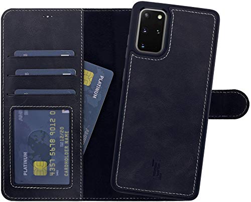 Burkley Skórzane etui na telefon komórkowy 2 w 1 do Samsung Galaxy S20 – zdejmowana osłona tylna, ochrona 360°, blokada RFID – kompatybilne z Galaxy S20