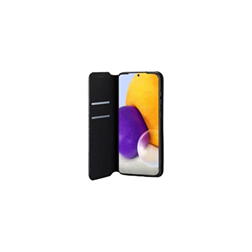 ISIUM Portfel Czarny Kompatybilny z Samsung A72 - Etui Portfel - Etui z klapką - Pokrowiec z przechowywaniem kart - Ochrona przed wstrząsami