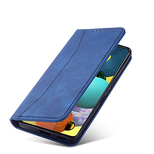 Etui na telefon kompatybilne z Samsung S20 PLUS, skórzane etui z portfelem ze skóry PU, magnetyczne zamknięcie z klapką, skórzane etui do Samsung S20/PLUS/FE A51 5G (niebieskie)