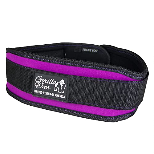 Gorilla Wear Gorilla Wear Womens pasek do liftingu 4 cale  czarny/fioletowy  do kulturystyki i fitnessu dla kobiet, M 9980190602