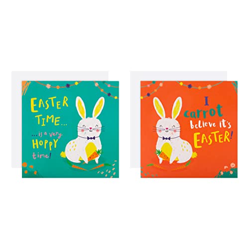 Hallmark Hallmark Zestaw kart wielkanocnych charytatywnych  10 kart w 2 wzorach uroczych zajączków ECM25567229