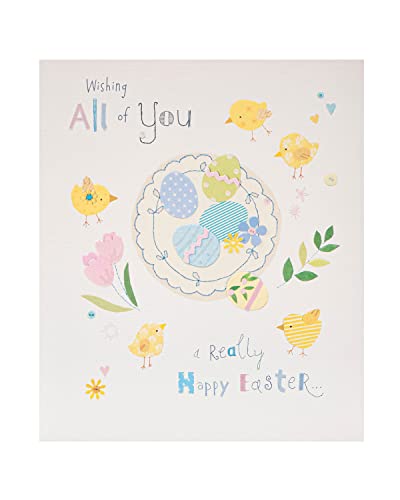 UK Greetings Urocza kartka wielkanocna  kartka wielkanocna dla wszystkich  urocza kartka wielkanocna z pisklętami