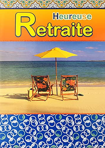 Afie Afie MX-3007 Maxi Gigantyczna kartka z emeryturą Big Format A4 21x29,7 cm z kopertą - 2 leżaki z długimi leżakami parasol plażowy relaks wypoczynek MX-3007