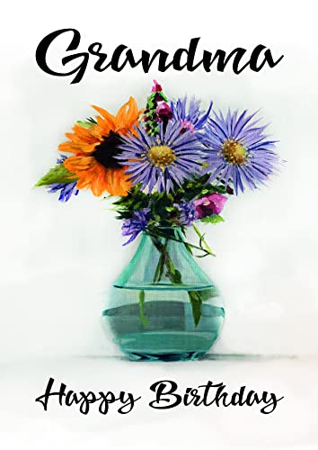 James Coates James Coates Kartka urodzinowa dla babci z kwiatami od wnuka lub wnuczki, format A5 5065003350373