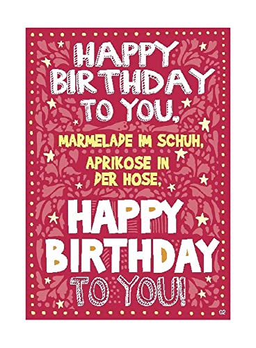 Kartka z życzeniami na urodziny (neutralna), niezwykła kartka urodzinowa z muzyką, sentencją i ruchomymi elementami, w zestawie koperta, 14,8 x 21 cm