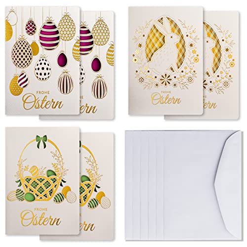 Art Nuvo Art Nuvo  Ekskluzywny zestaw 6 kartek wielkanocnych, wyprodukowany z szlachetnego papieru z kolorowymi wkładkami i kopertami 120 x 170 mm EE-MIX3