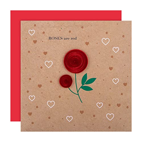 Hallmark Hallmark Kartka walentynkowa - tradycyjny wzór z czerwoną różą 25563229