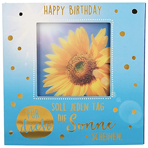 Depesche 11130-022 składana kartka 3D z muzyką i światłem, kartka z życzeniami na urodziny, ok. 15,5 x 15,5 cm, kartka urodzinowa z pasującą kopertą, zadrukowana wewnątrz i na zewnątrz