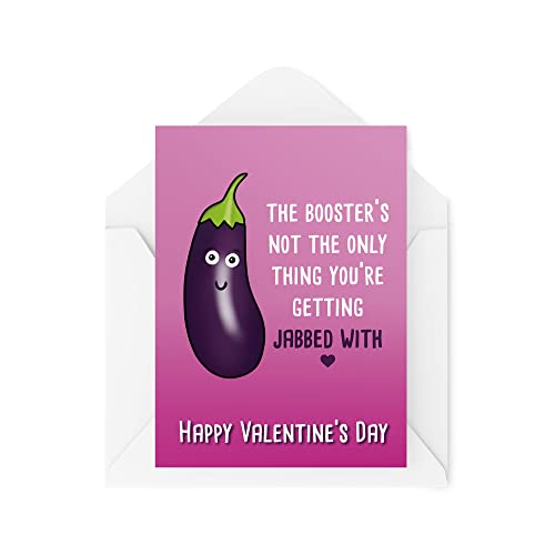 Tongue in Peach Śmieszne kartki walentynkowe | Kartka dla par | Kartka z życzeniami dla pary | Not The Only Thing You Getting Jabbed With | mąż żona | CBH811 TIP_CARDS_CBH811