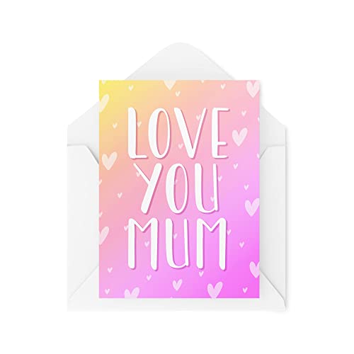 Tongue in Peach Karty na Dzień Matki | dla niej rodzica miłość mumia banter mamy | Love You Mum | urodziny rodzice syn córka urocze zwierzęta domowe | CBH883