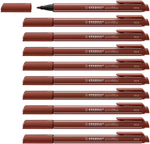 STABILO pointMax sienna długopis z nylonową końcówką, 10 sztuk