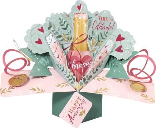 Second Nature Pop Up Second Nature 'Your Anniv - Champagne Flutes' Pop Up Card - POP203 POP203