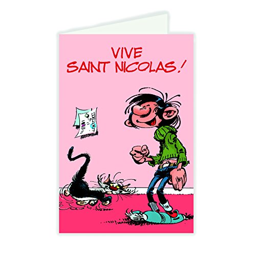 Gaston Lagaffe GASTON LAGAFFE GLCT0052 Święty Mikołajki 6 grudnia Dziewczyna z pasującą kopertą ilustrowaną GLCT0052