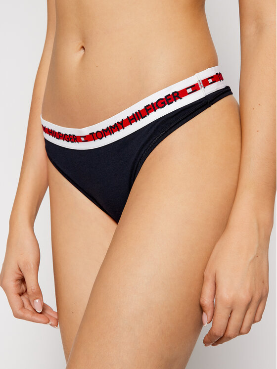 Tommy Hilfiger Stringi UW0UW02458 Granatowy