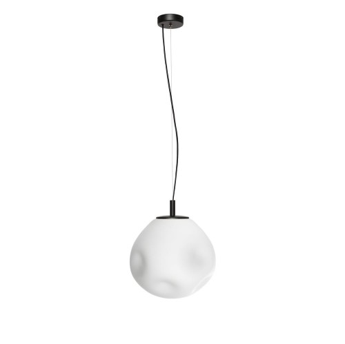 Kaspa Szklany zwis kuchenny CLOE M 11070102 kulista lampa wisząca biała