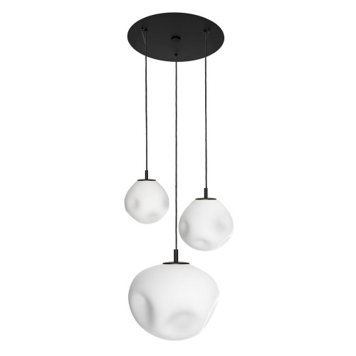 Kaspa 3-płomienna lampa wisząca CLOE 11072302 kaskada nad łóżko biała