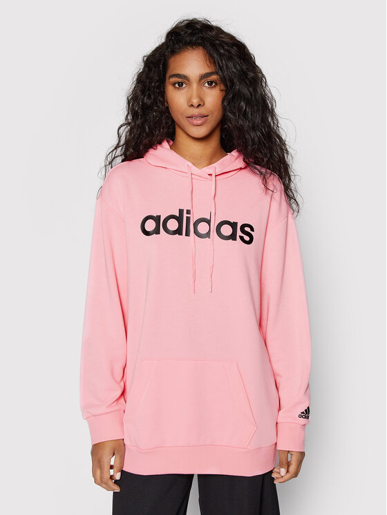 Adidas Bluza Linear Ov HD1754 Różowy Loose Fit