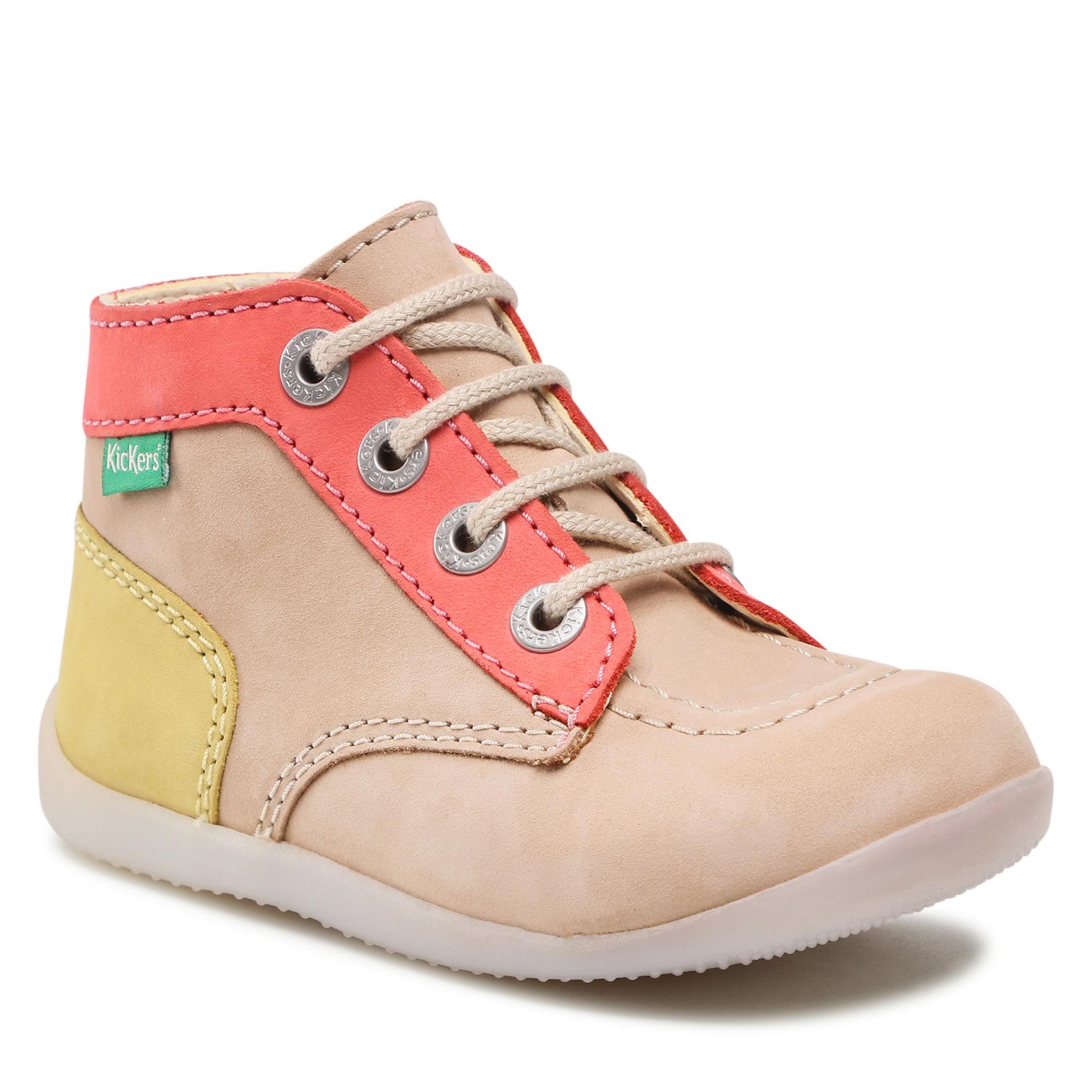 Kickers Trzewiki Bonzip-2 879052-10 S Beige/Rose Jaune 112