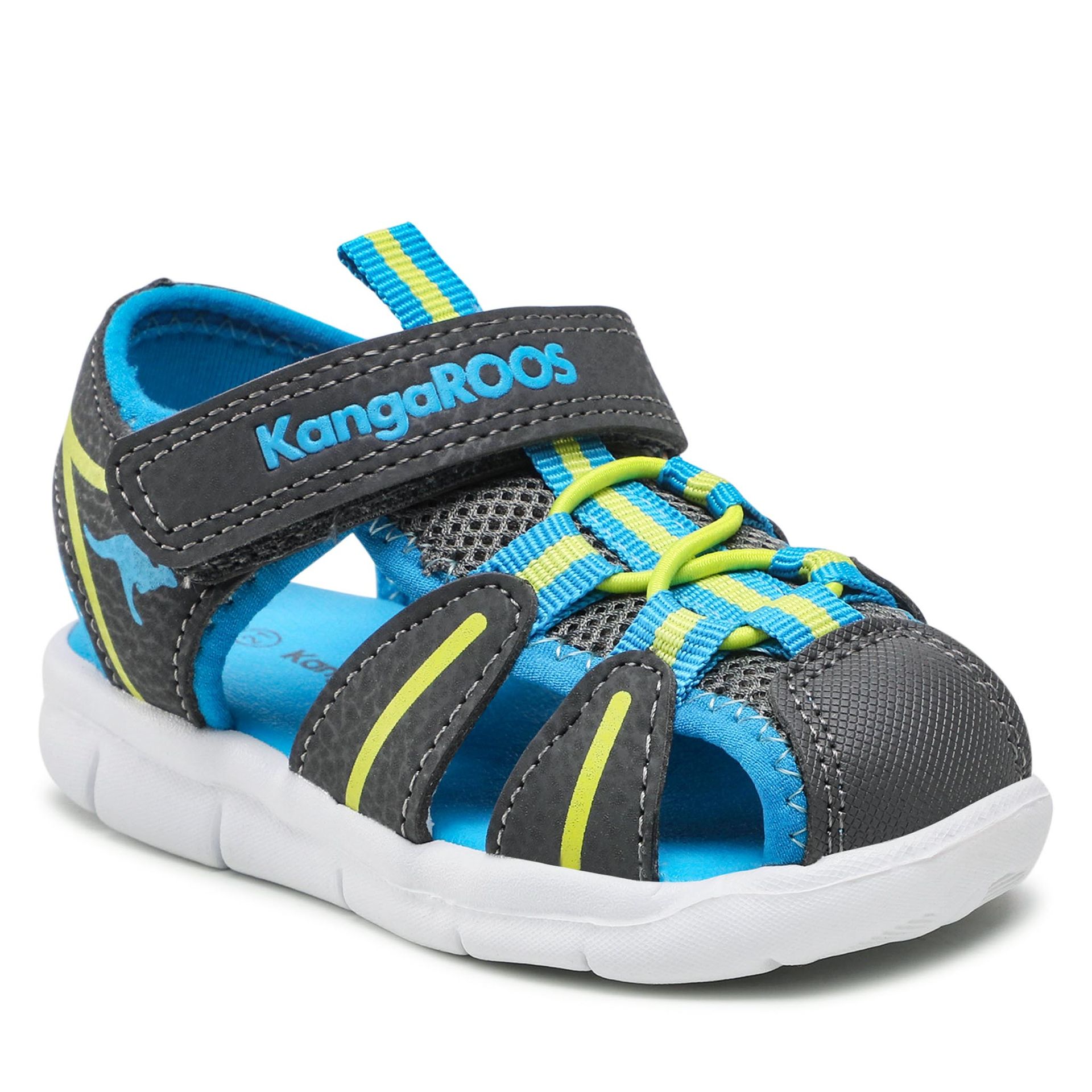 KangaRoos Sandały K-Grobi 02106 000 2014 Steel Grey/Lime