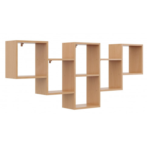 Minimalistyczna półka na ścianę w kolorze buk B1-E47