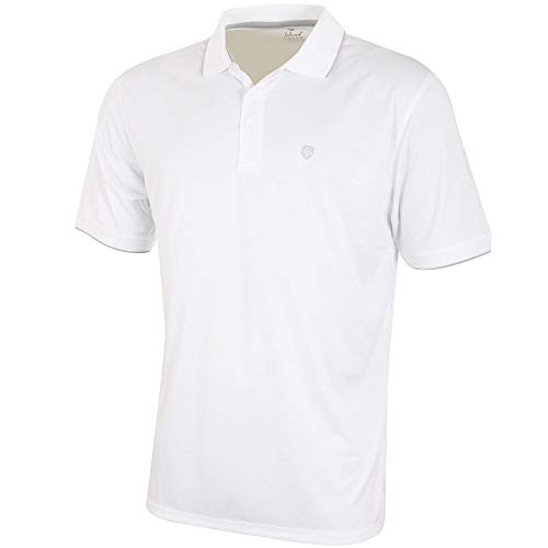 Island Green ISLAND Green 2017 klasyczna koszulka polo logo klatki piersiowej Performance Cool Pass mężczyzn Golf, biały, XL IGTS1700_WHIT_XL