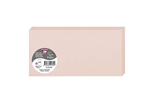Clairefontaine składana kartka pyłkowa, 106 x 213 mm, 210 g - opalina, opakowanie 25 szt. 22534C