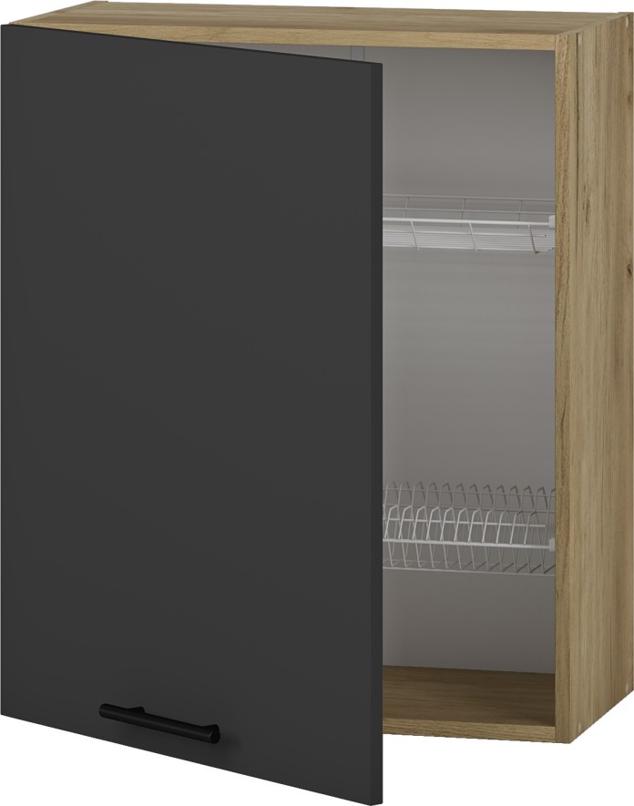 VENTO GC-60/72 szafka górna z ociekaczem, front: antracyt (2p=1szt)