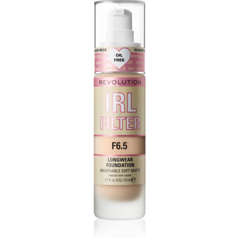 Makeup Revolution IRL Filter podkład o długotrwałym działaniu odcień F6.5 23 ml