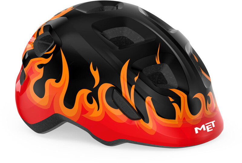 MET Hooray Helmet Kids, czarny/czerwony XS | 46-52cm 2022 Kaski dla dzieci 57003906