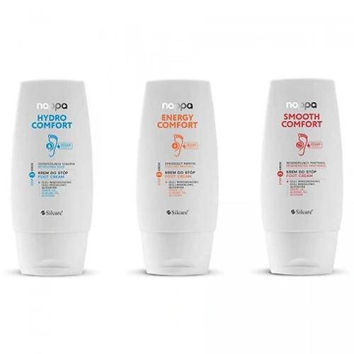 NAPPA Zestaw kremów do stóp, krem szałwia, 100ml, krem chłodzący mentol, 100ml, krem regenerujący pantenol, 100ml - >>> DARMOWA od 99zł 