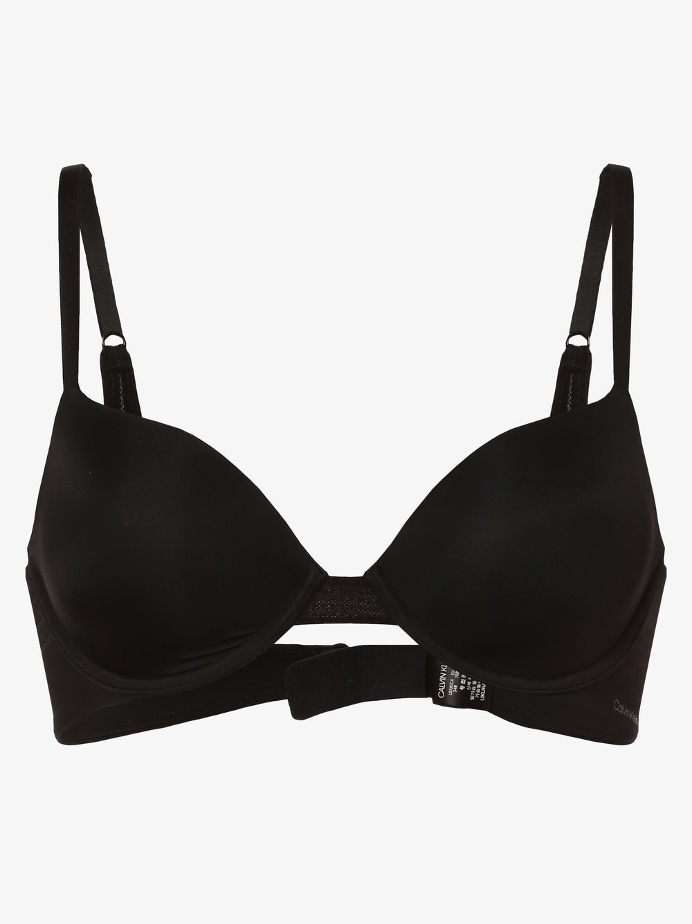 Calvin Klein - Damski biustonosz z fiszbinami  wyściełany, czarny